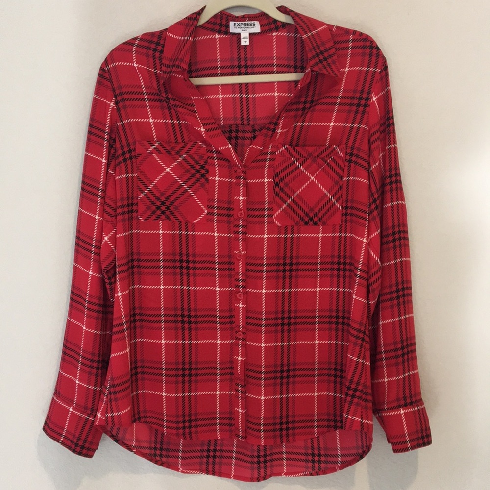 Express plaid blouse